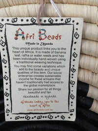 African Woven Bowl - Small - Terracotta/White