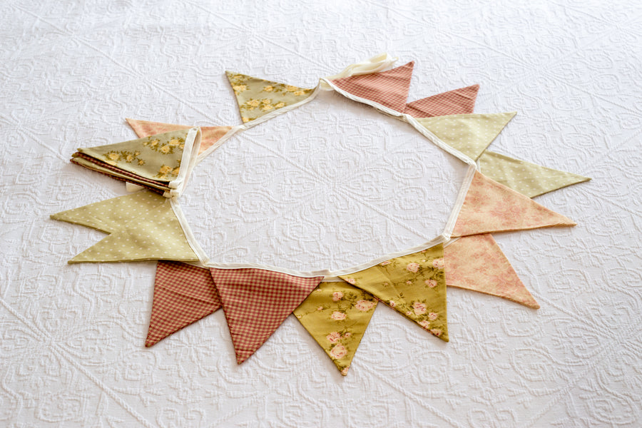 soft pastel bunting flags