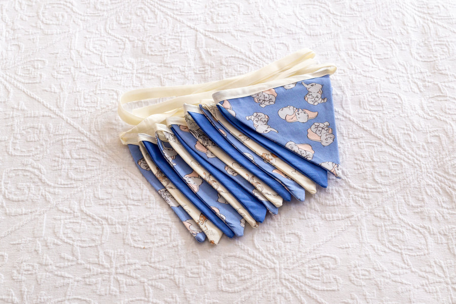 blue handmade bunting