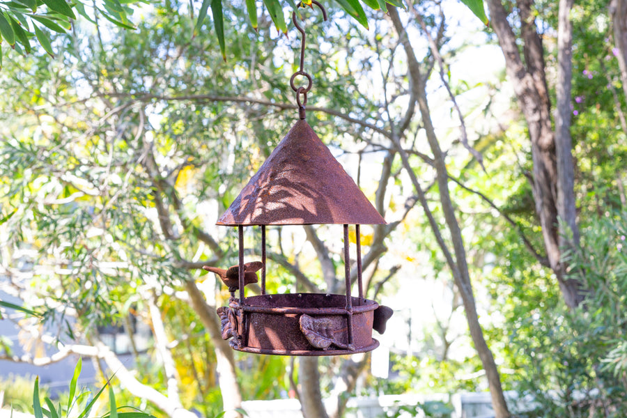 rustic bird feeder