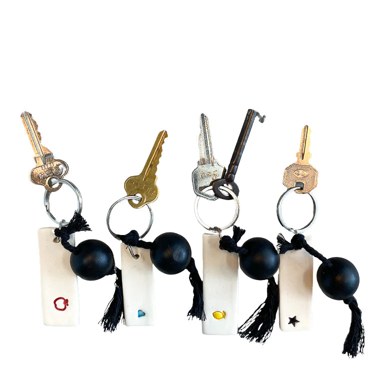 Handmade Ceramic Custom Keyring