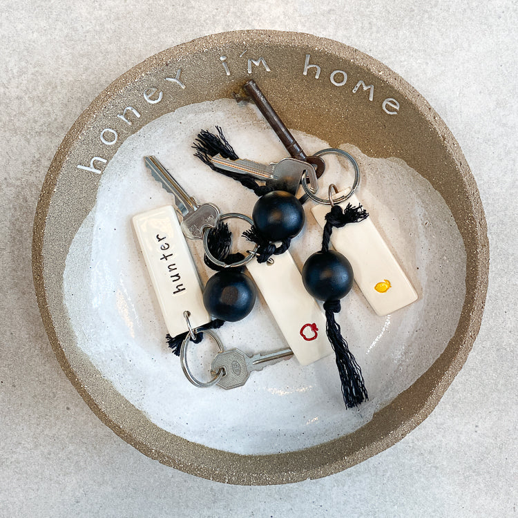 Handmade Ceramic Custom Keyring