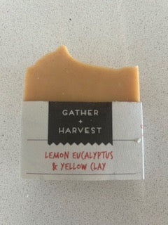 Handmade Natural Soap - Lemon Eucalyptus and Yellow Clay