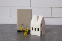 east of india, porcelain tea light house, tea light candle holder, tea light candle house