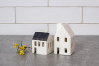 east of india, porcelain tea light house, tea light candle holder, tea light candle house