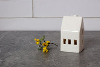 east of india, porcelain tea light house, tea light candle holder, tea light candle house