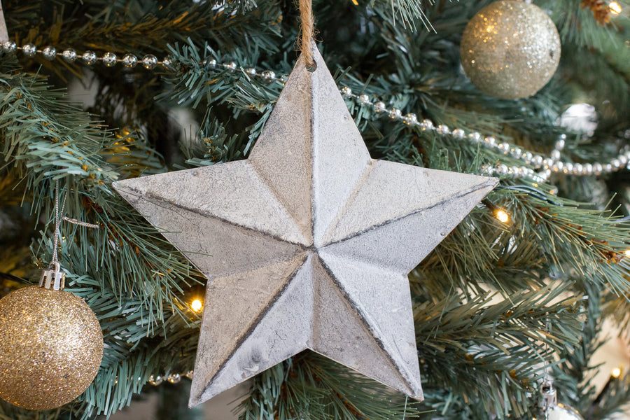Whitewash Christmas Star - Large