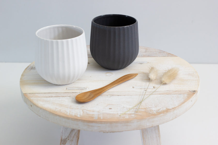 Flax Amity Ceramic Cup - Charcoal