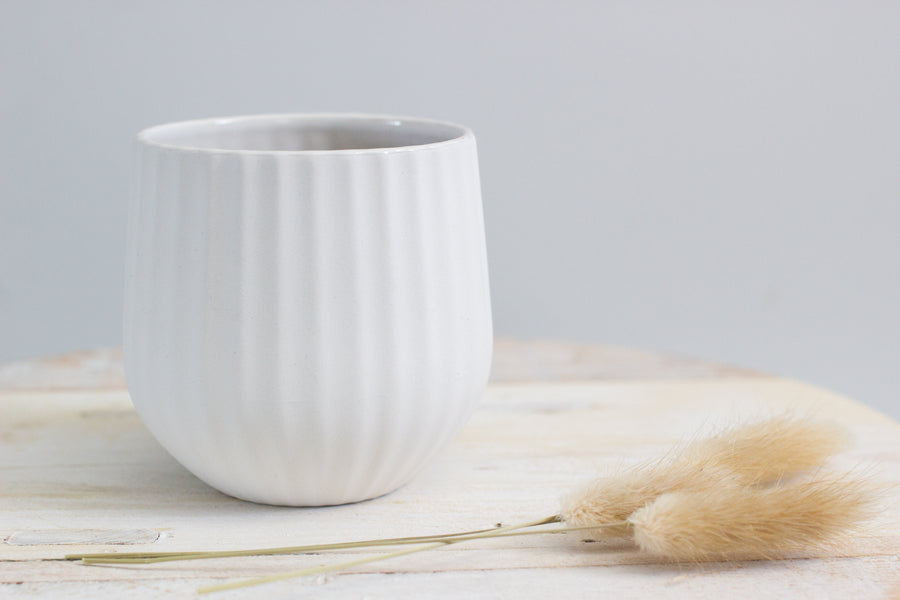 Flax Amity Ceramic Cup - Snow White