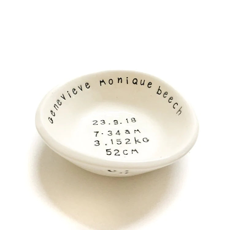 Handmade Ceramic Baby Bowls - Personalised